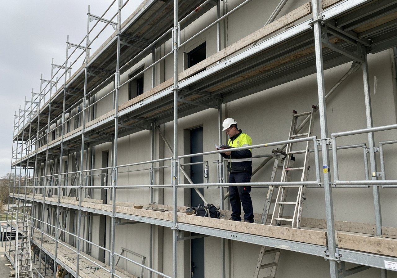 Montage d'échafaudage sécurisé par LOC ECHAFAUDAGES à Héricourt